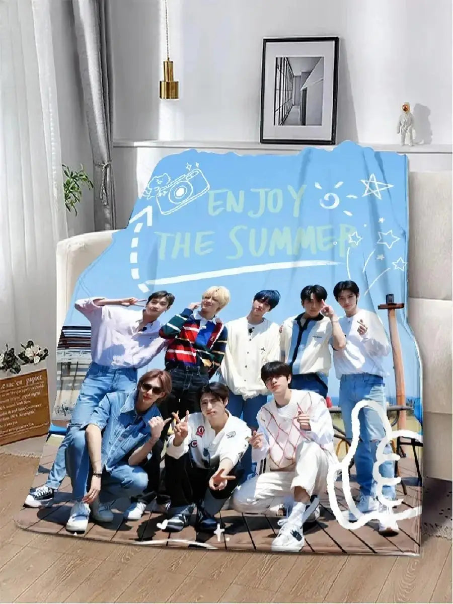Stray Kids Kpop Fleece Blanket Aesthetic Room Decor