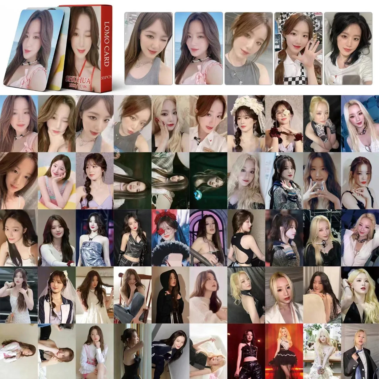 (G)I-DLE Shuhua Photocard Set 55pcs Lomo Cards