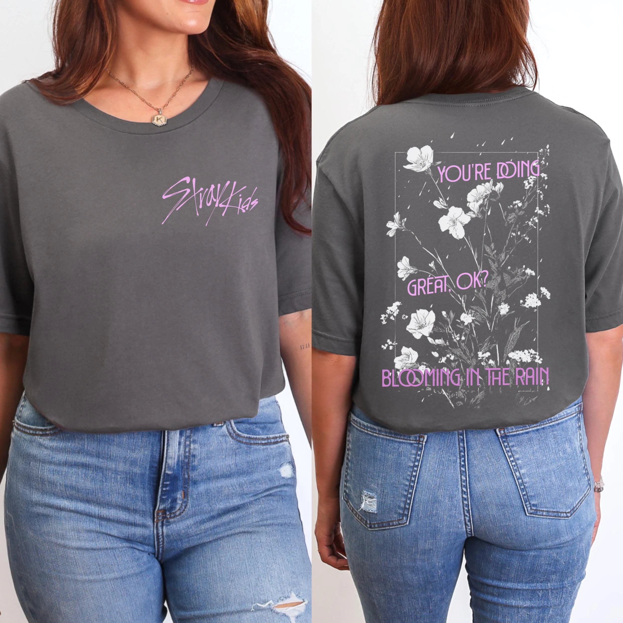 Stray Kids "ATE" Floral Graphic T-Shirt