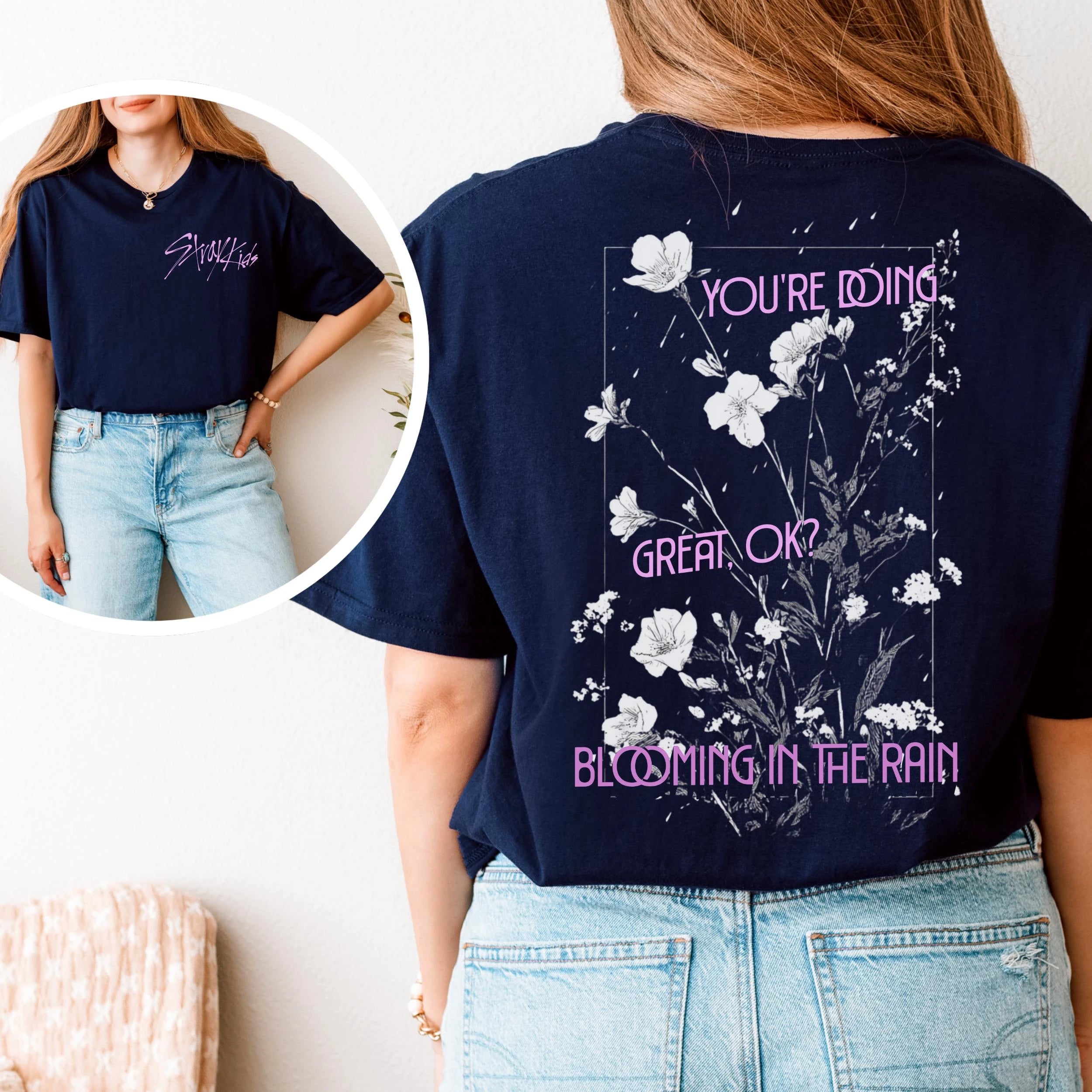 Stray Kids "ATE" Floral Graphic T-Shirt