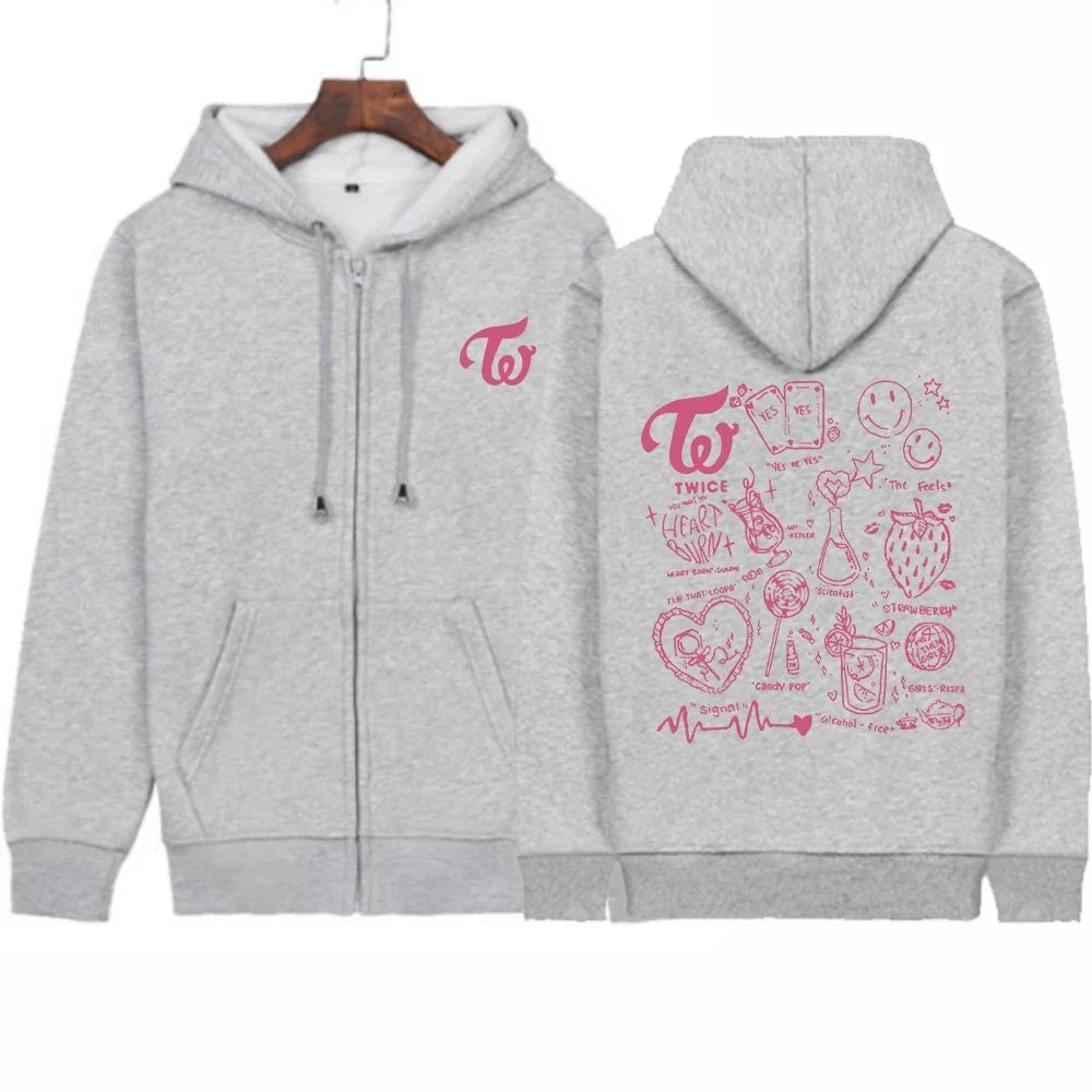 TWICE Aesthetic Zip Hoodie