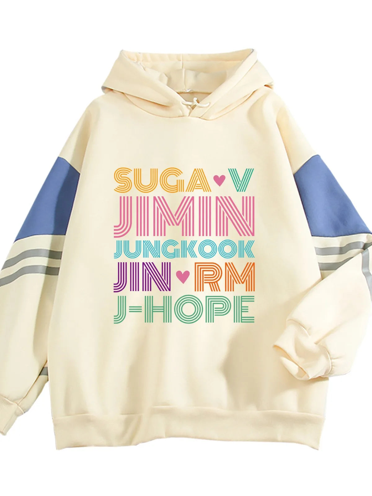 BTS Members Color Names Oversized Hoodie