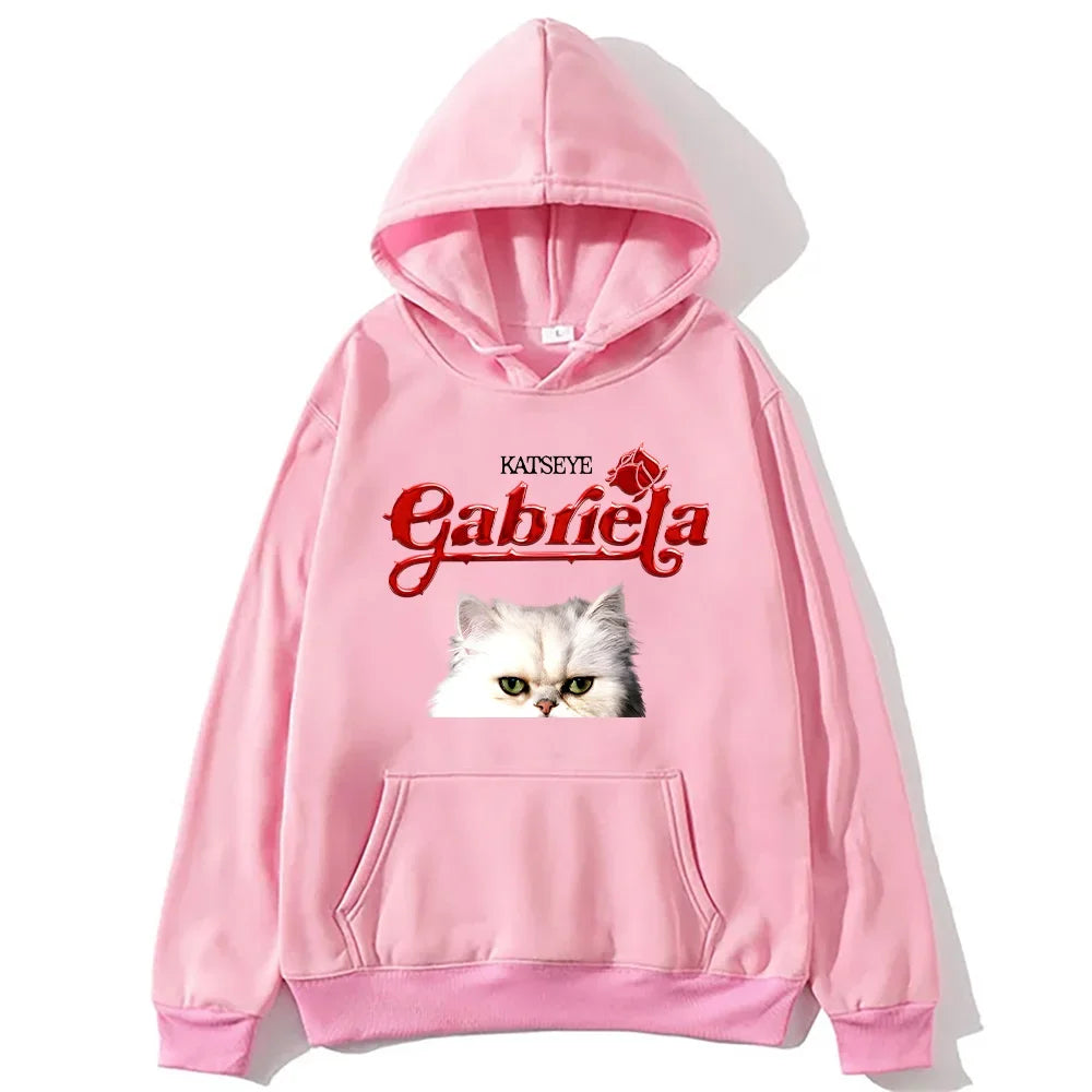 KATSEYE “Gabriela” Cat Graphic Oversized Hoodie