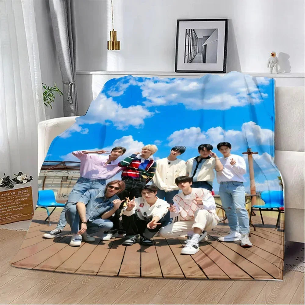 Stray Kids Kpop Fleece Blanket Aesthetic Room Decor