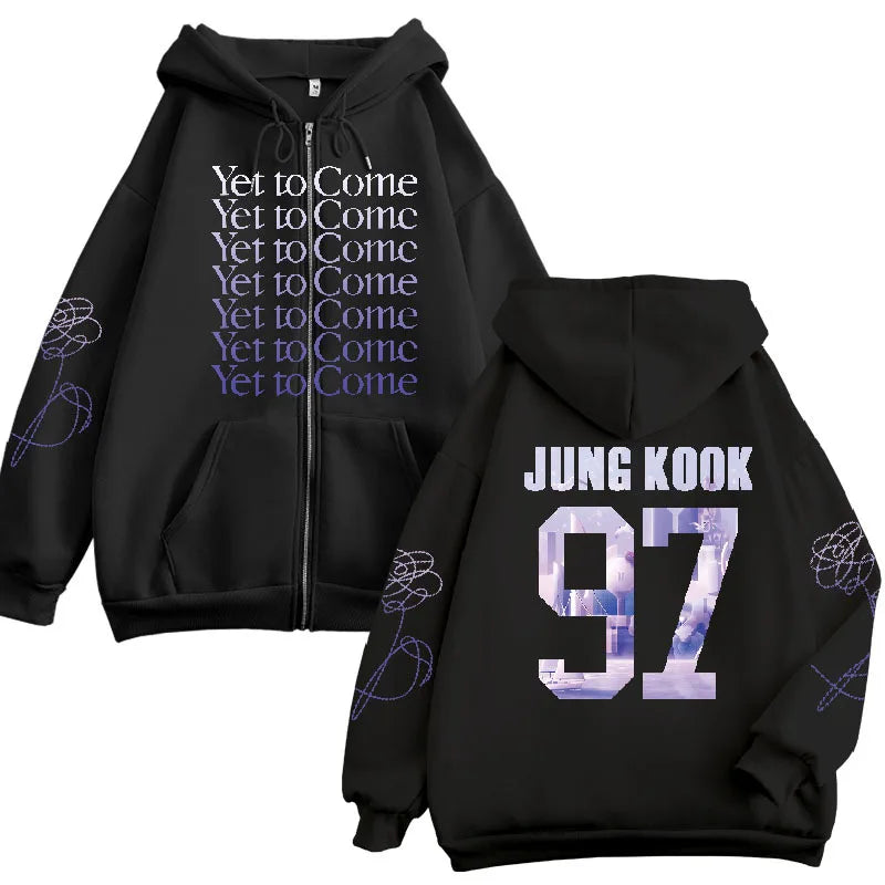 BTS Member Number Zip Hoodie