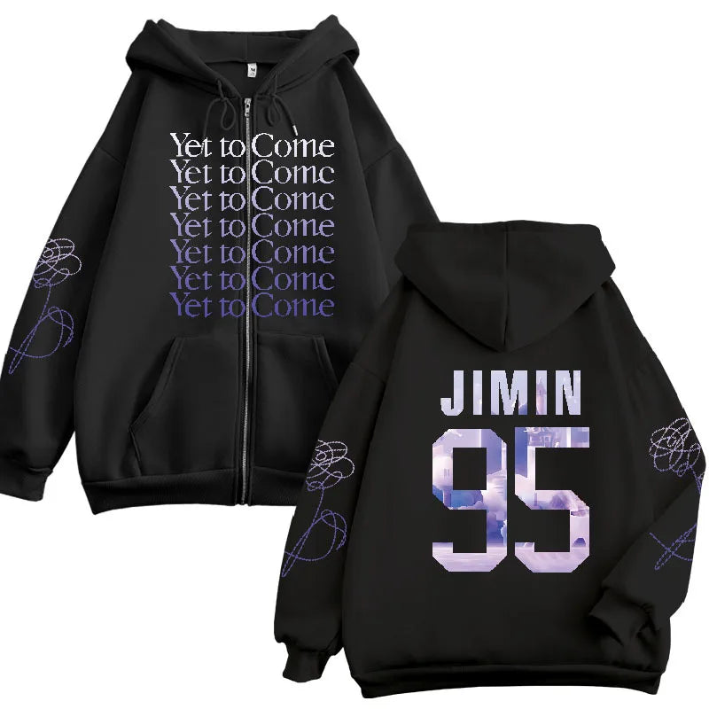 BTS Member Number Zip Hoodie