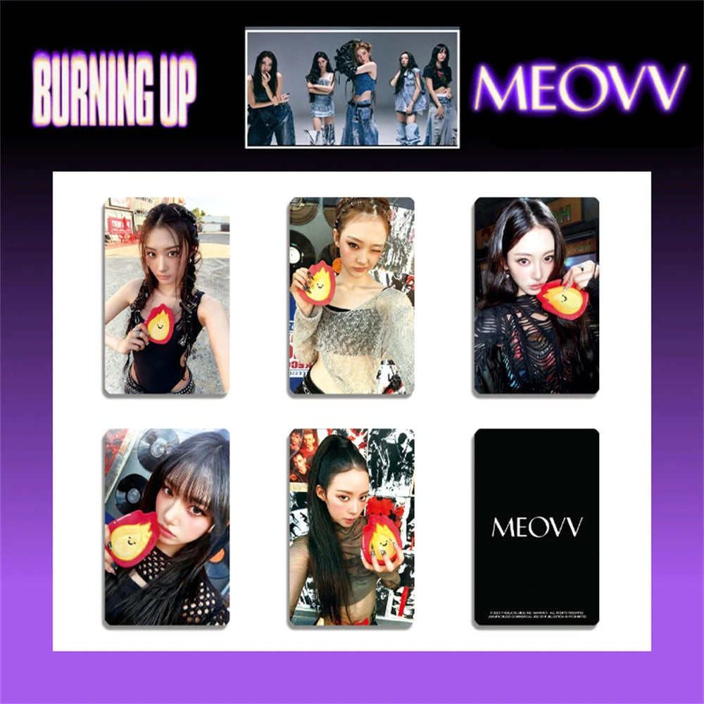 MEOVV "BURNING UP" Photocard Set 5PCS Double-Sided Lomo Cards