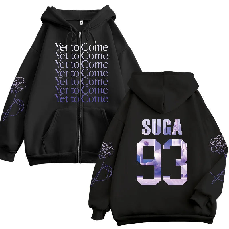 BTS Member Number Zip Hoodie
