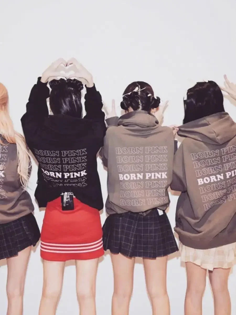 Kpop Girl Group Blackpink Born Pink Tour Hoodie