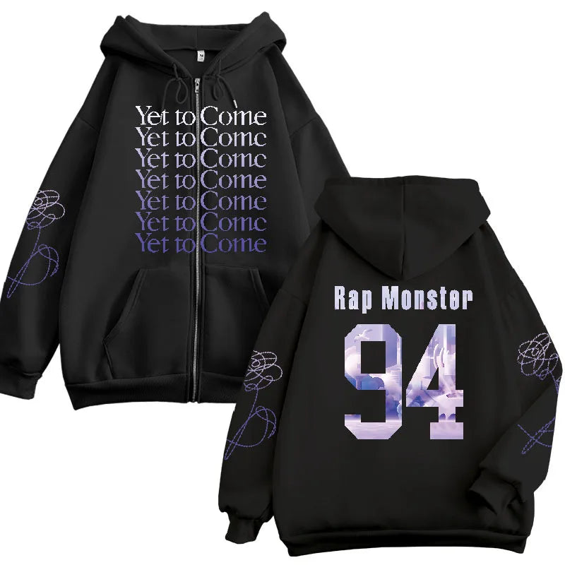 BTS Member Number Zip Hoodie