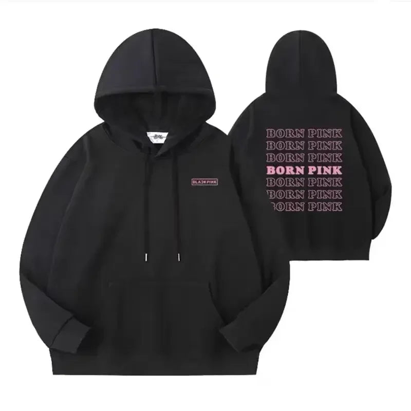 Kpop Girl Group Blackpink Born Pink Tour Hoodie