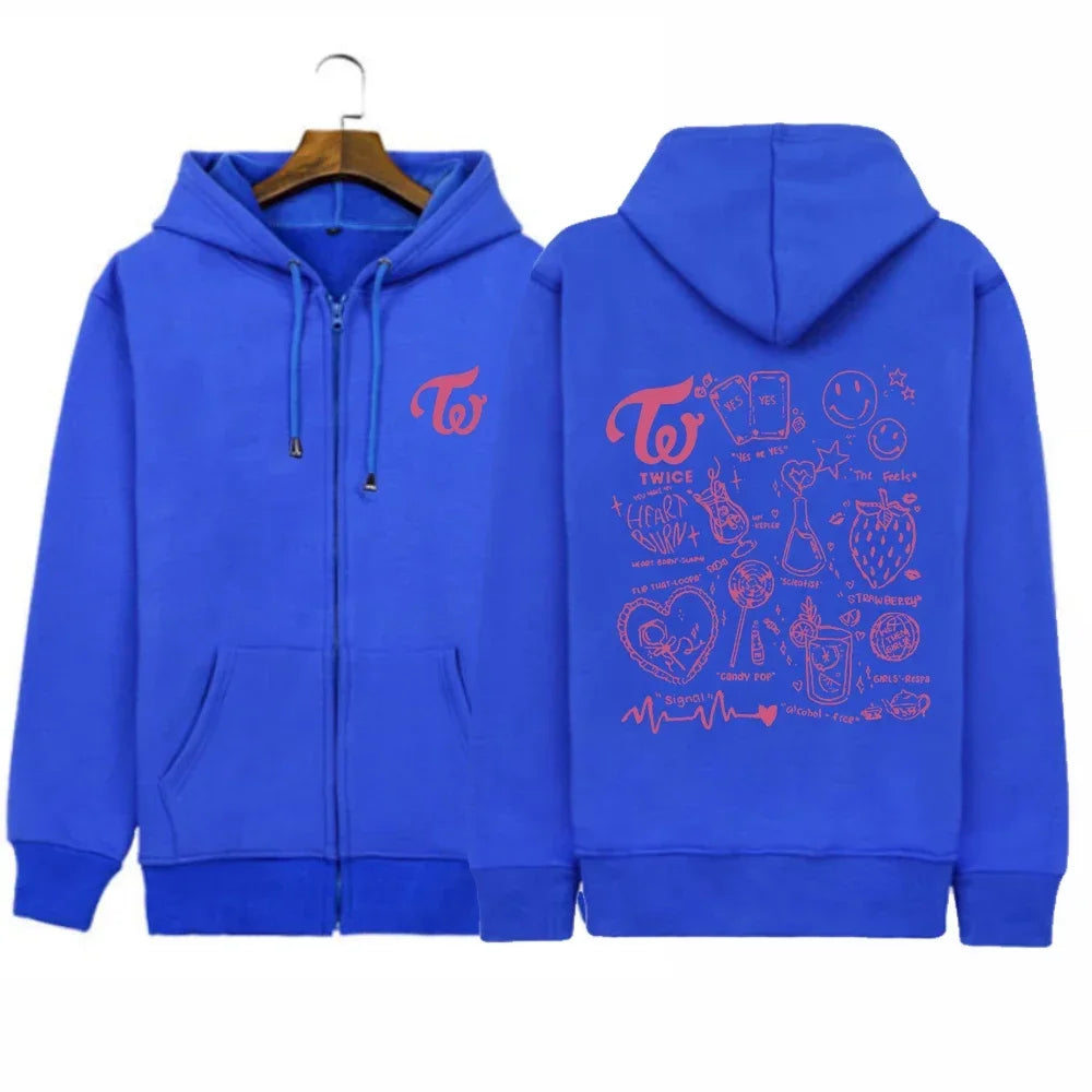 TWICE Aesthetic Zip Hoodie