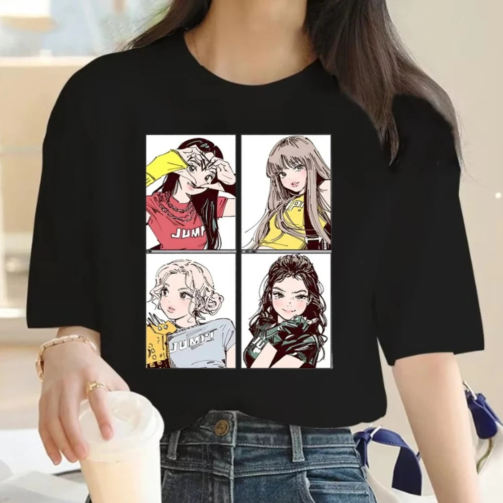 Blackpink Anime Style Graphic Tee