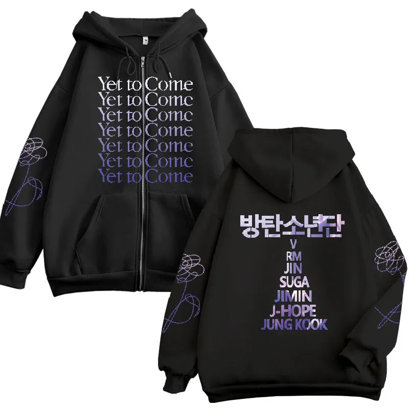 BTS Member Number Zip Hoodie