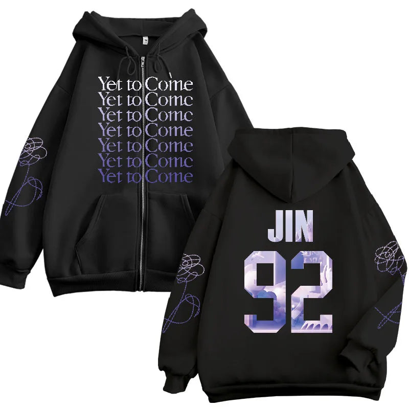 BTS Member Number Zip Hoodie