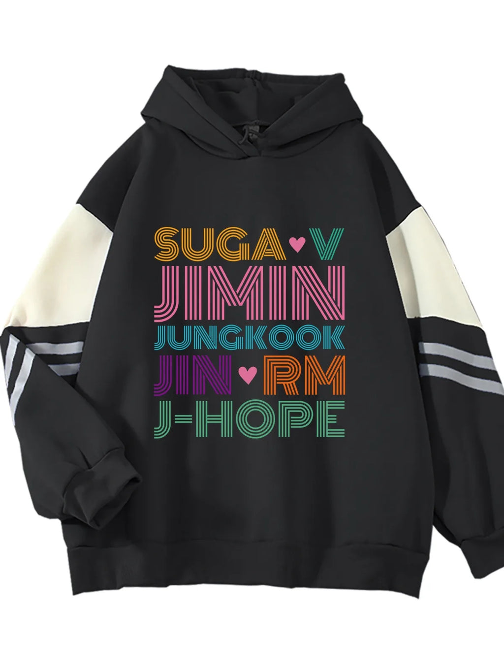 BTS Members Color Names Oversized Hoodie
