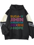 BTS Members Color Names Oversized Hoodie