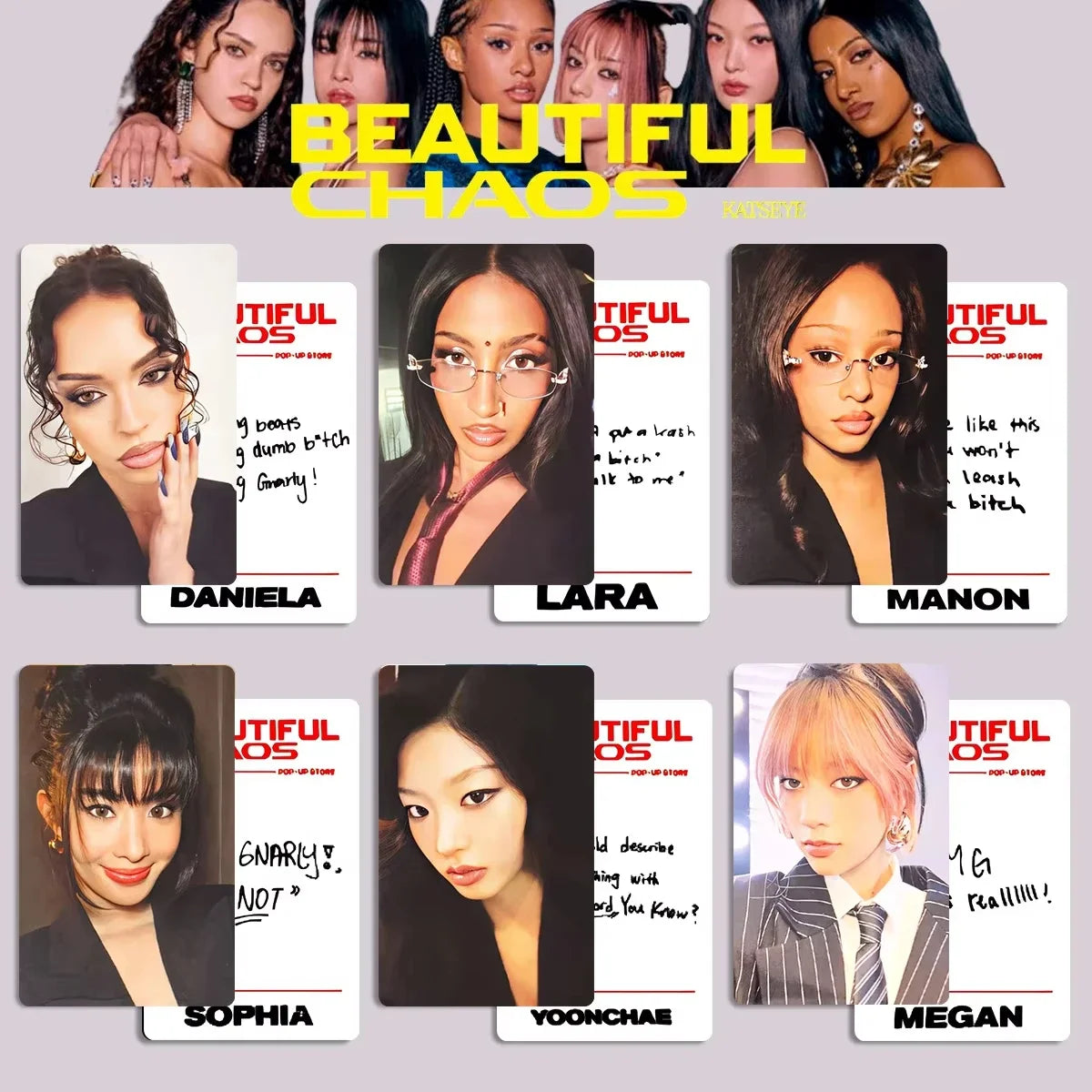 KATSEYE “Beautiful Chaos” Photocard Set 6PCS