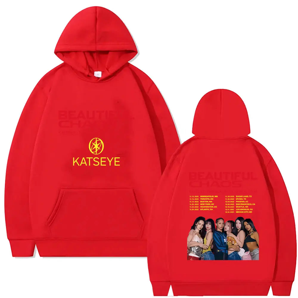 Global Girl Group Katseye Beautiful Chaos Tour 2025 Hoodie