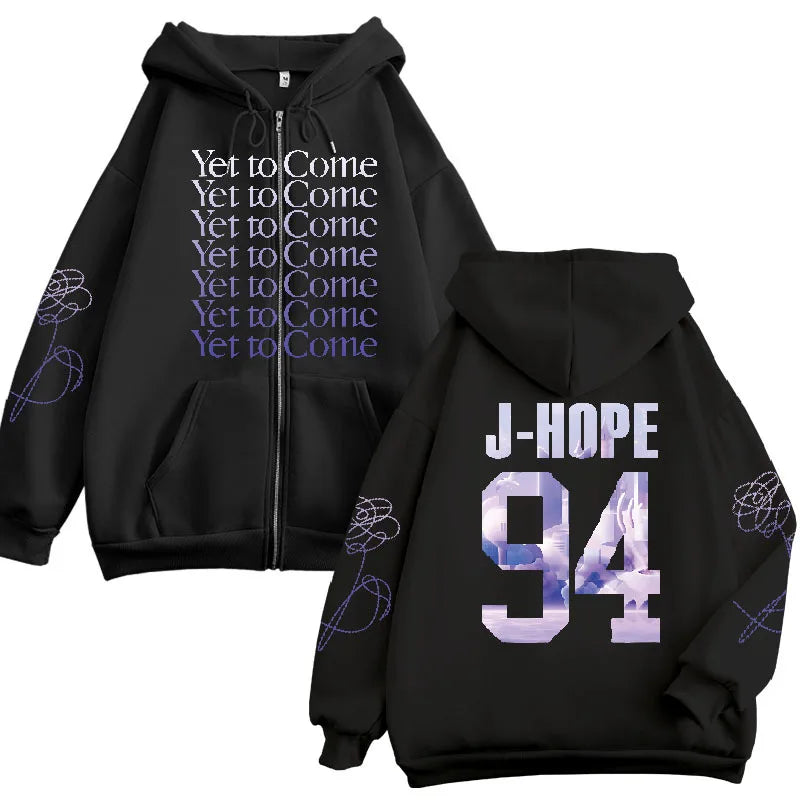 BTS Member Number Zip Hoodie