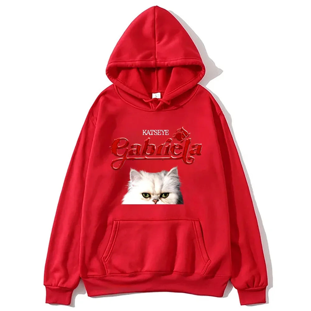 KATSEYE “Gabriela” Cat Graphic Oversized Hoodie